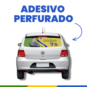 Adesivos Perfurados para Eleições Adesivo Perfurado 80X40 CM Frente   