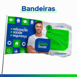 Bandeiras para Eleições Tecido Bandeira 1,00x0,70 CM    