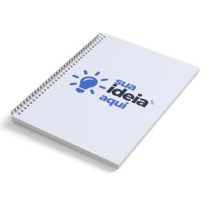 Caderno Personalizado Capa Dura Personalizada + Miolo impresso em Sulfite 75g (Papel Comum) A5 (15x21cm)   Encadernação Wire-O 