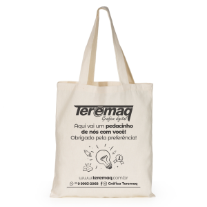 Ecobag Personalizada Algodão Cru 32x38 CM   Estampa em DTF de alta durabilidade. 