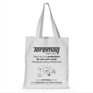 Ecobag Poliéster Personalizada. Tecido de fibra de poliéster e alça de fibra sintética 30x40 CM.   Estampa em Sublimação. 