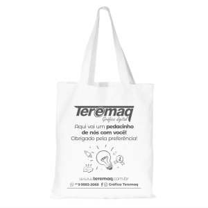 Ecobag Poliéster Personalizada Tecido de fibra de poliéster e alça de fibra sintética 30x40 cm   Estampa em Sublimação 