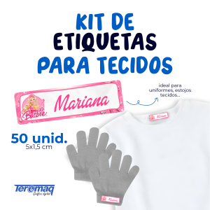 Kit Etiqueta Termocolante Personalizada para Tecidos Obm Termocolante 5x1,5cm   Corte Eletrônico Após a confirmação da compra, entraremos em contato para criação da arte!