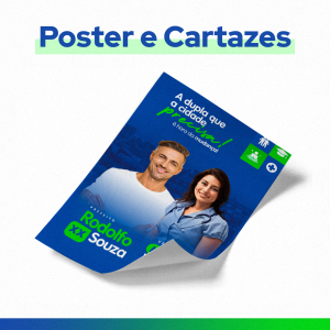 Poster e Cartazes para Eleições Couchê 115g 30X40    