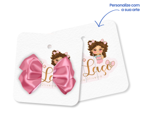 Tag para Laços 5cm Papel 250g 4,5x5cm  Verniz Uv Corte Especial 